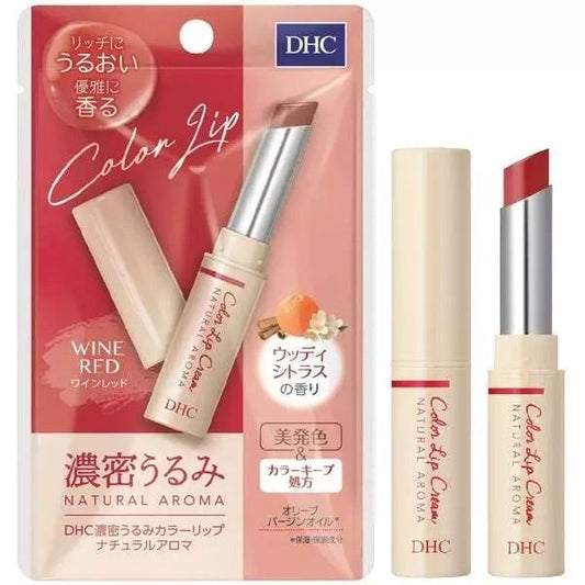 DHC Natural Aroma Color Lip Cream (Wine Red)