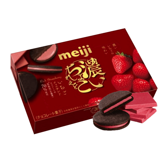 MEIJI Rich Strawberry Chocolate Biscuit