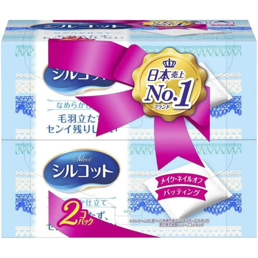 UNICHARM Silcot Cotton Puff Pads 82pcs x2